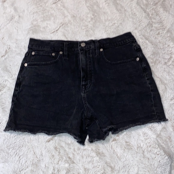 Madewell high waisted black cut off shorts excellent preowned condition size 28 - Picture 4 of 11